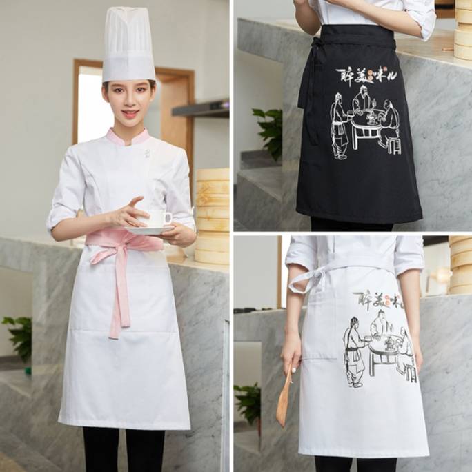 เอี้ยมเต็มตัว ผ้ากันเปื้อนพนักงานร้านอาหารญี่ปุ่น เกาหลี ร้านซูชิ ผ้ากันเปื้อนพนักงานเสริฟ