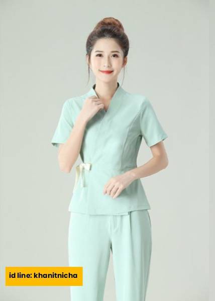 ชุดพนักงานร้านนวดสปา เสริมสวย คลินิกความงาม