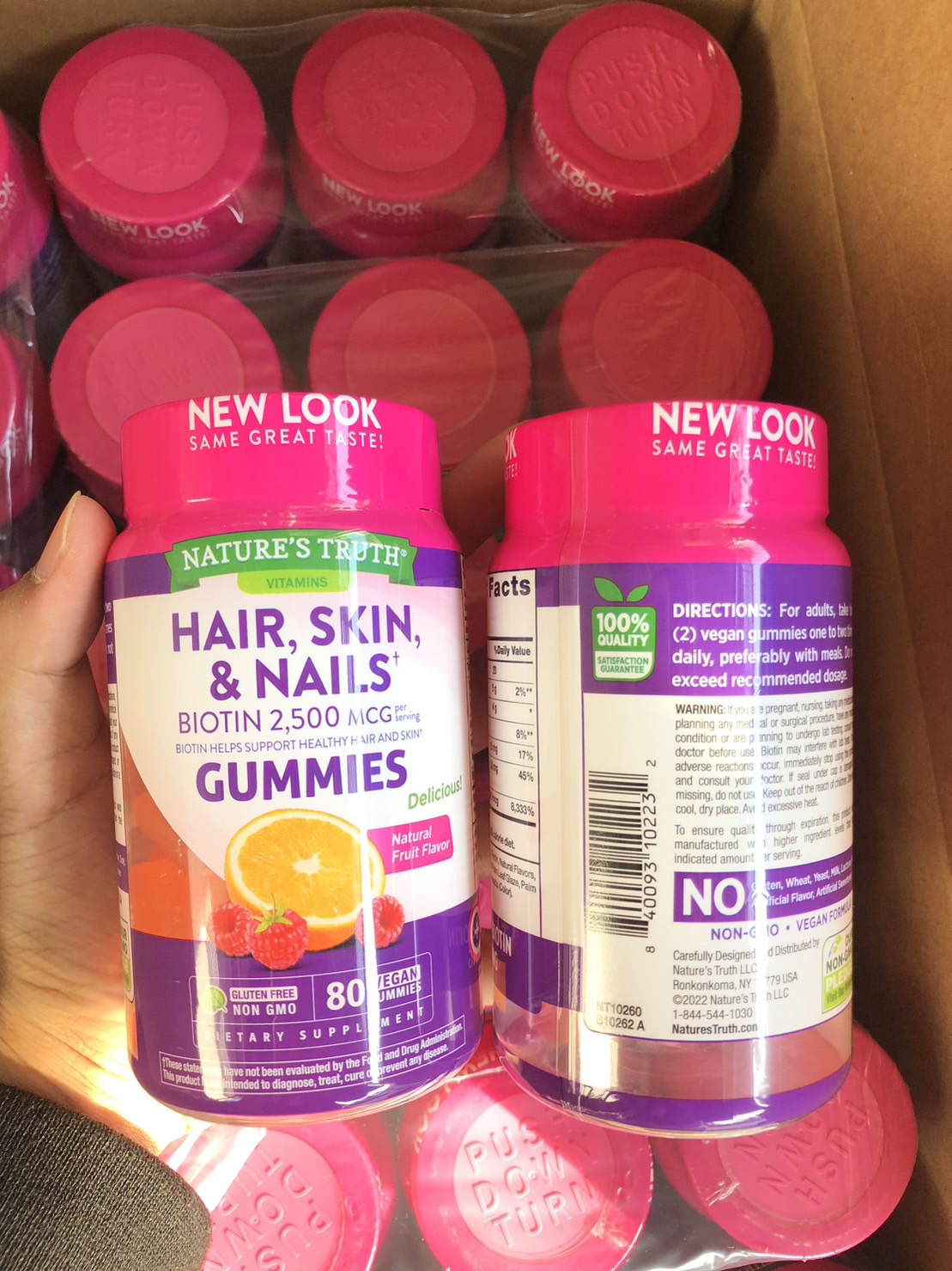 Nature's Truth Gorgeous Hair, Skin & Nails Gummies with Biotin 2500 mcg. (80Gummies)