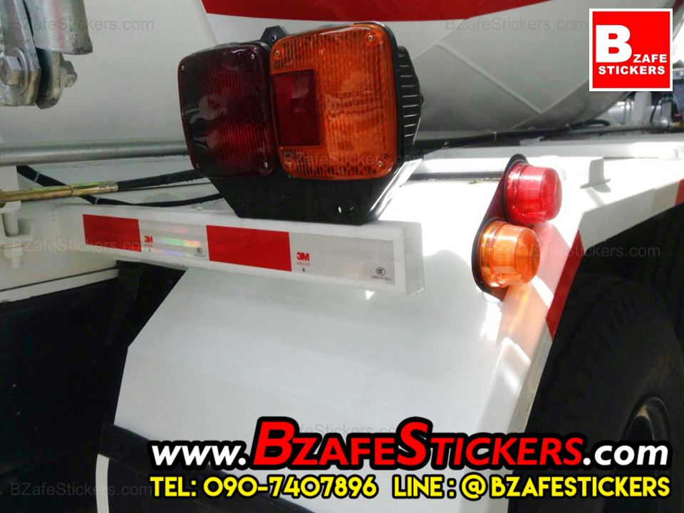 แถบสติ๊กเกอร์สะท้อนแสงขาว-แดง 3m,ขาวแดงสะท้อนแสง 3M กว้าง 2 นิ้ว x ยาว 45 ม.