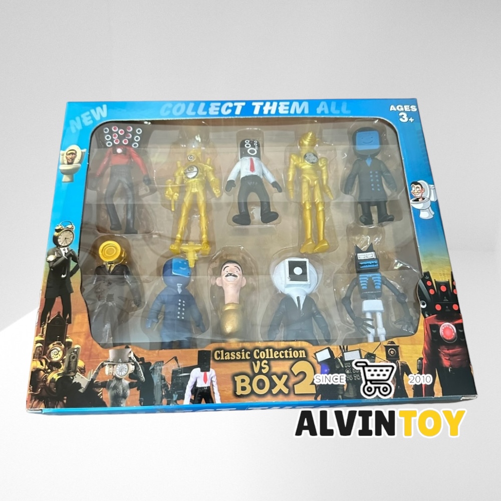 โมเดล Skibidi Toilet สคิบิดี้ ทอยเลต ชุด 10 ตัว