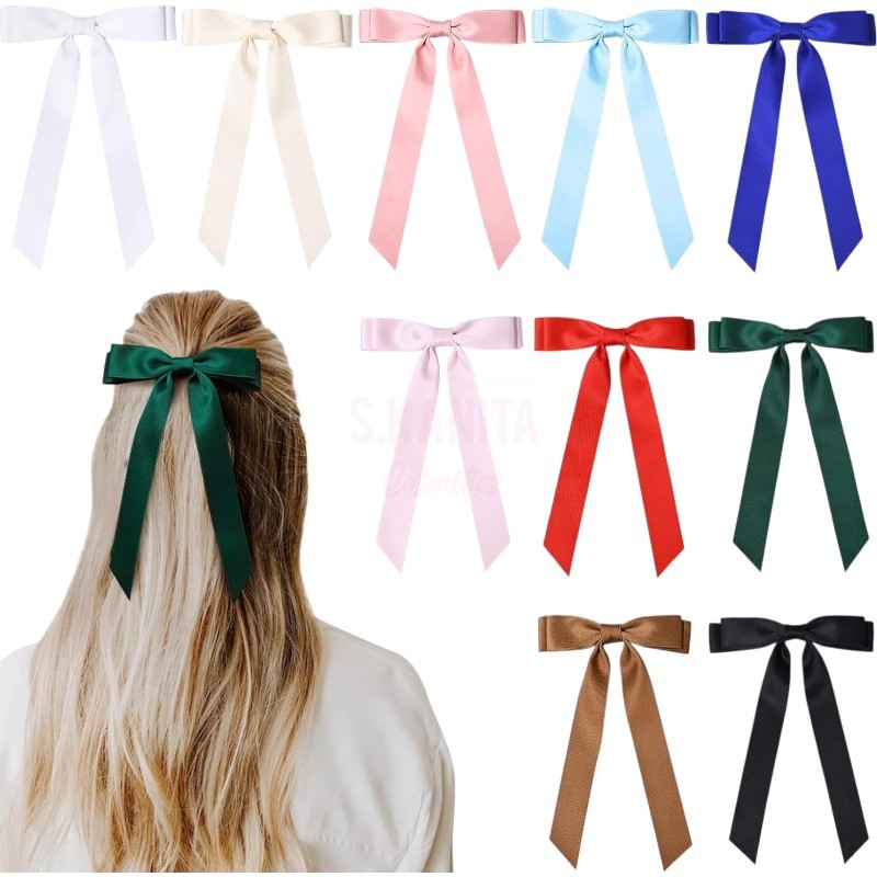 กิ๊บโบว์ติดผมริบบิ้น(1ชิ้น)Ribbon bow hair clip (1 piece)