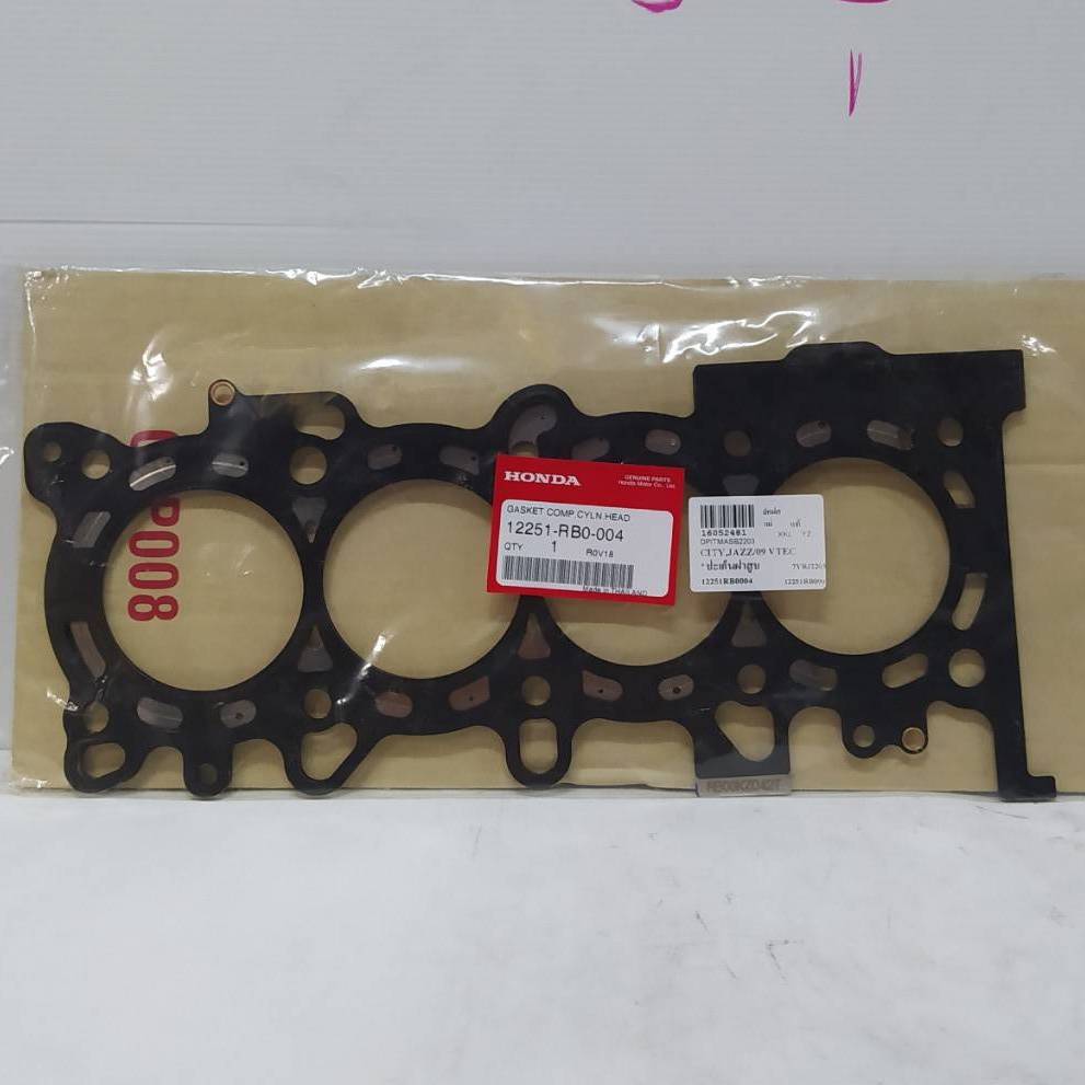 (แท้ศูนย์) ประเก็นฝาสูบ HONDA BRIO / CITY / JAZZ ปี 2009-2020 v-tec / ฮอนด้า บริโอ้ / แจ็ส / ซิตี้ วีเทค 12251-RB0-004 (แบบเหล็ก)