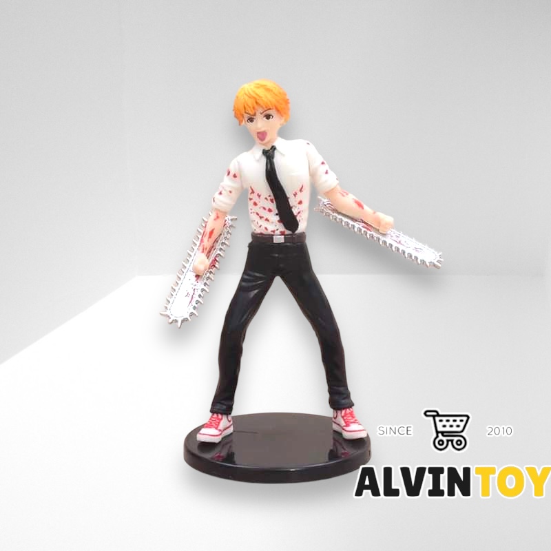 Action Figure โมเดล Chainsaw Man เชนซอว์แมน มนุษย์เลื่อยยนต์ เซ็ต 6 ตัว ขนาดความสูง 12 ซม. มีฐาน งานสวย