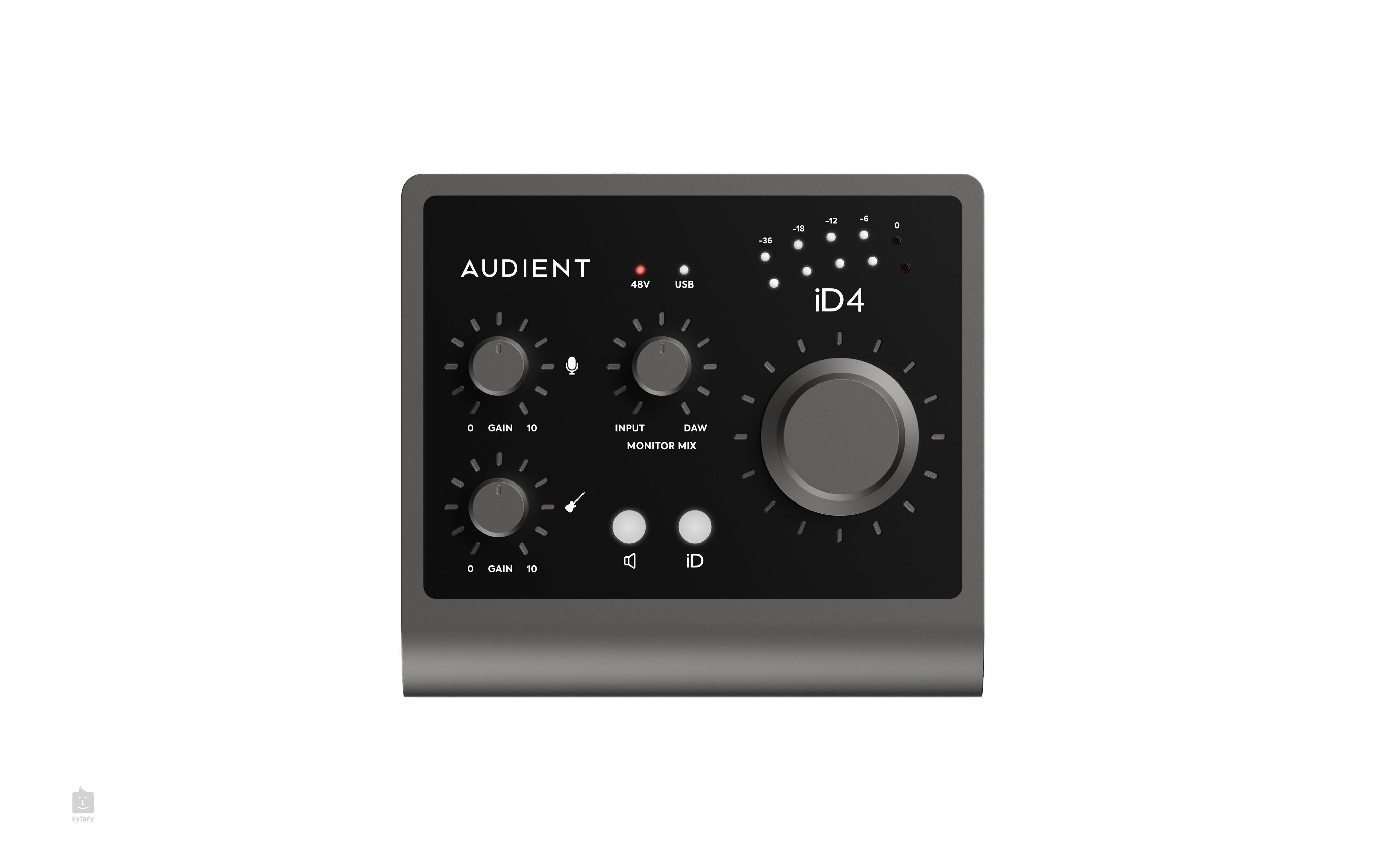 Audient iD4 MKII ออดิโออินเตอร์เฟส USB-C, 2-in/2-out, JFET DI, 2 หูฟัง, รองรับ Mac/PC, ฟรี Software Bundle รับประกัน 1 ปี