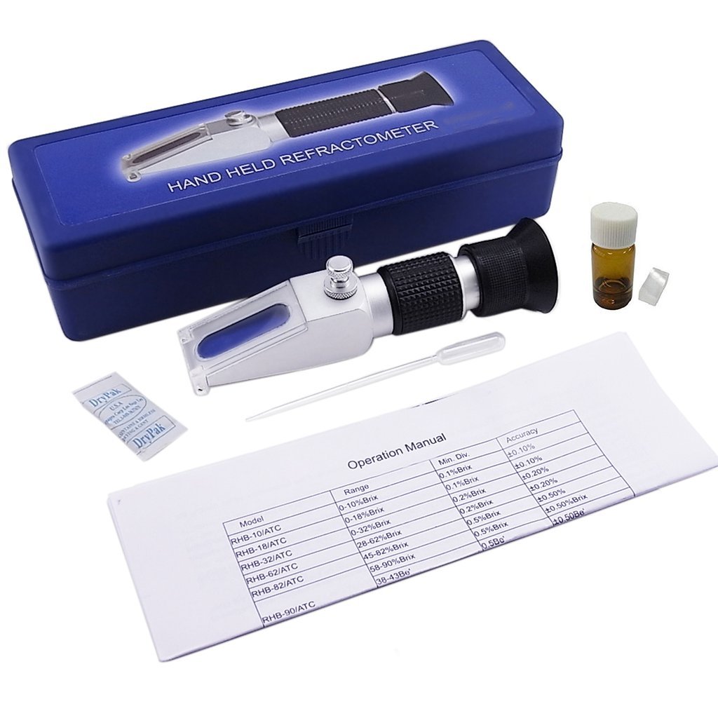 เครื่องวัดความหวานของน้ำผึ้งและน้ำเชื่อมเข้มข้น (Honey Refractometer) 58-90% บริกซ์ รุ่น RHB-90ATC