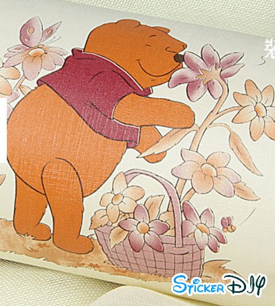 (กว้าง122cm.xยาว5m.) Wallpaper sticker วอลเปเปอร์แบบกาวในตัว ลาย Winnie the Pooh