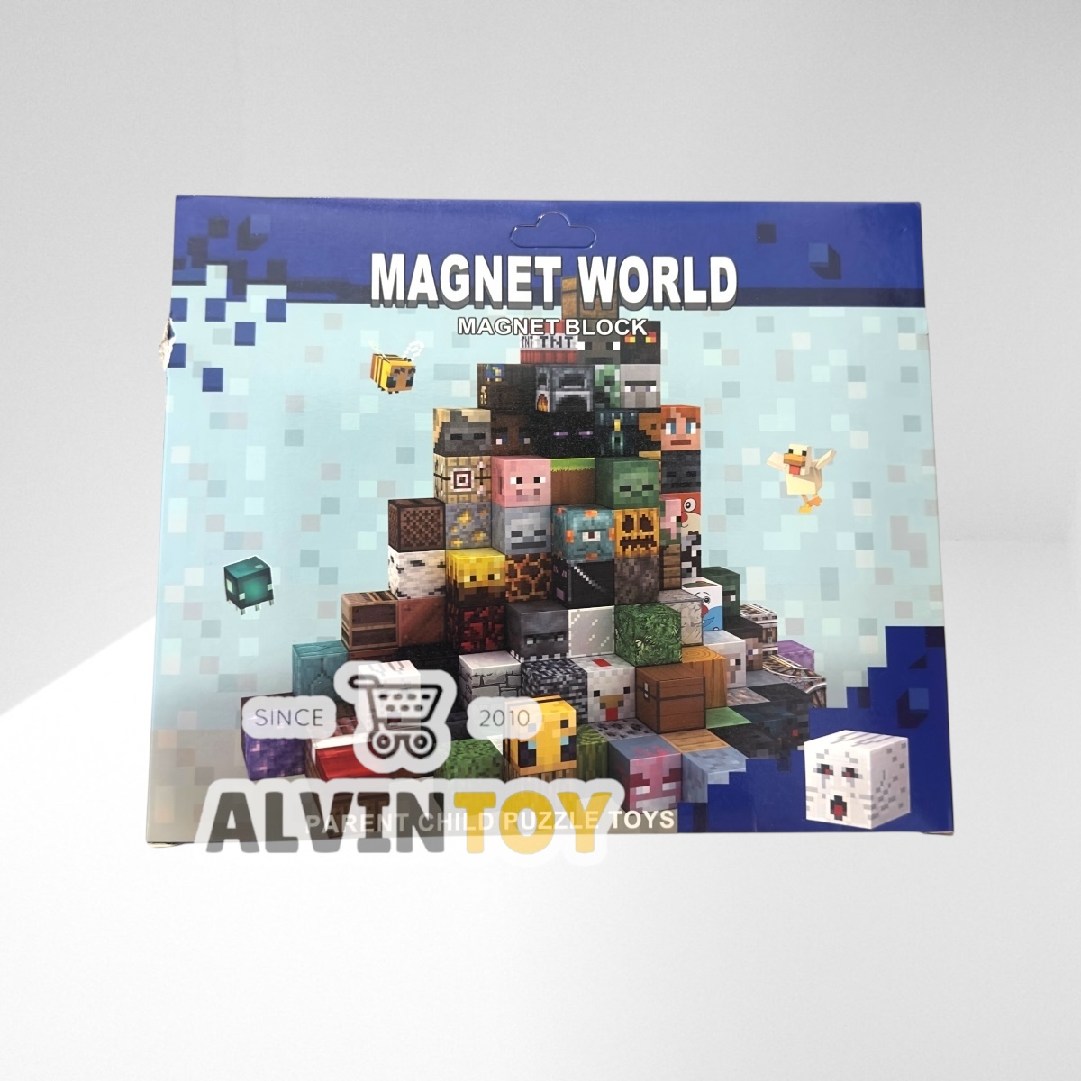 ชุดบล็อกตัวต่อแม่เหล็ก Minecraft มายคราฟ ขนาด 2 ซม. ชุด 60 ชิ้น สุดคุ้ม ส่งเร็ว ส่งด่วน