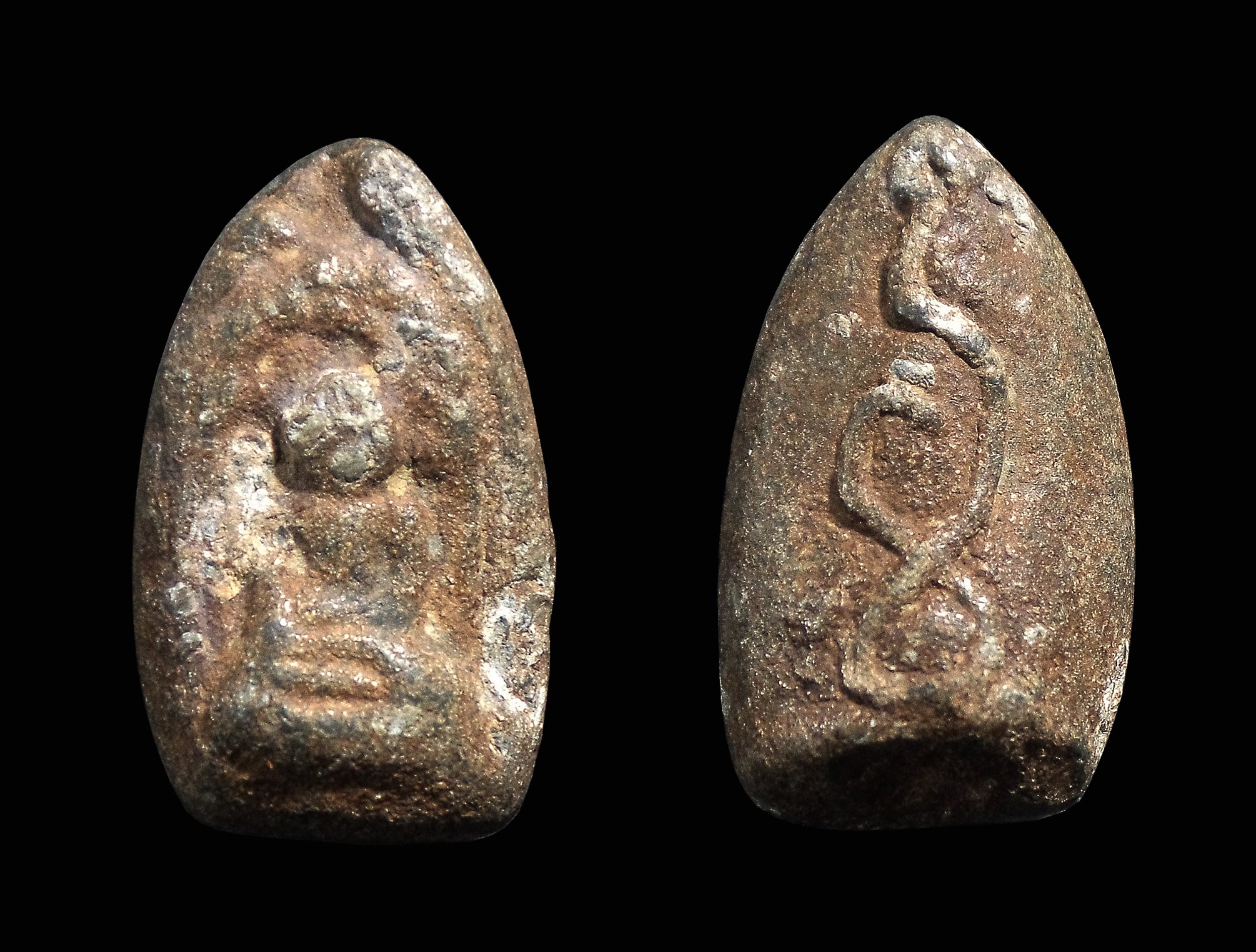 พระพิมพ์กริ่งคลองตะเคียนหลังยันต์ หลวงพ่อเนียม วัดน้อย จ.สุพรรณบุรี