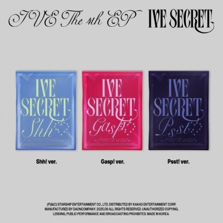( Pre-Order ) IVE - THE 4th EP IVE SECRET ( Photobook ver ) random * มี Poster พับในกล่อง * วางจำหน่าย 26 / 8 / 2025