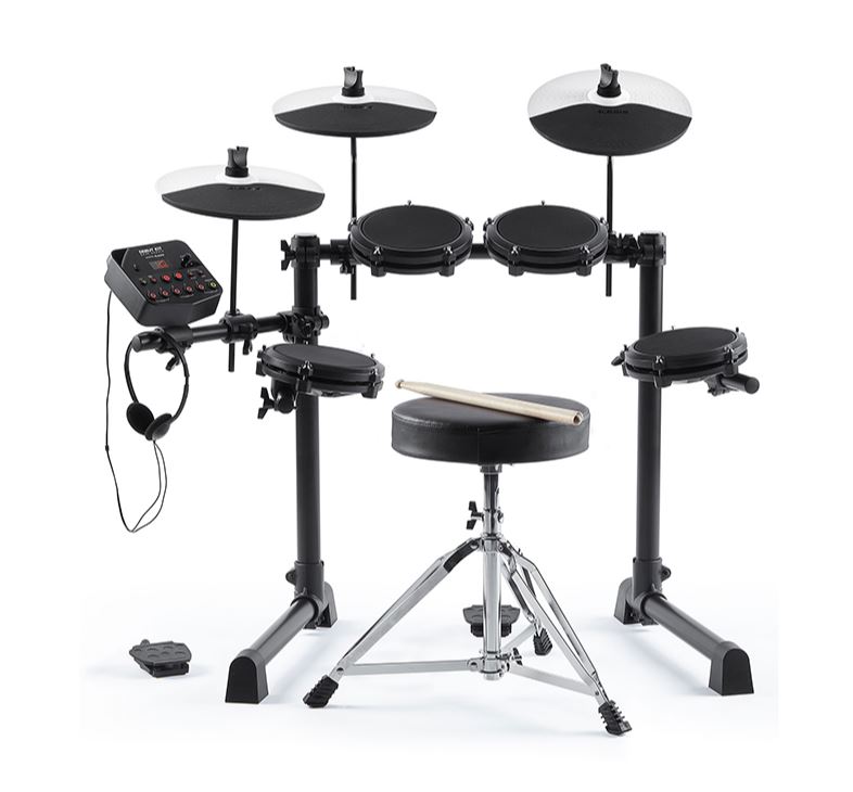 Alesis DEBUT KIT *ของแท้รับประกันศูนย์* กลองไฟฟ้าหนังมุ้ง, เสียงกลอง 10 ชุด/120 เสียง, ฟรีเก้าอี้กลอง,ไม้กลอง,หูฟัง, Pedal 2 อัน