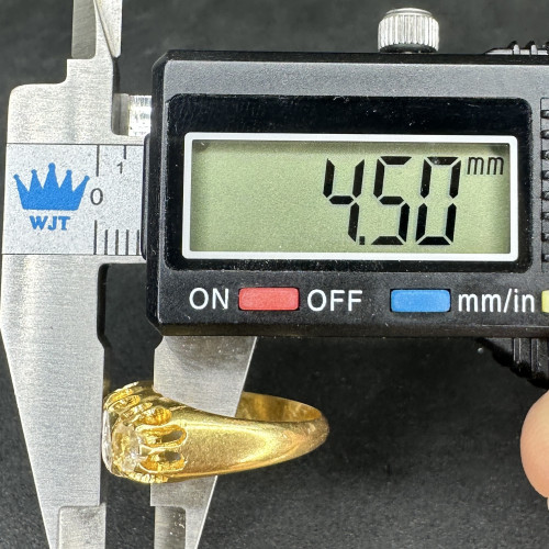 รหัส 64026 แหวน เพชรซีกแถว ทอง90 ขนาด 49 นน. 5.63 g
