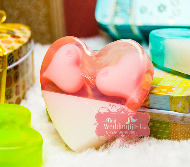 สบู่หอมหัวใจใหญ่ 6x6 ซม.