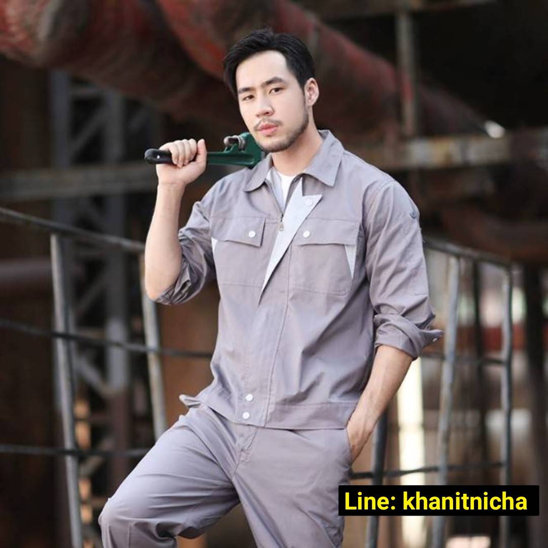 ชุดช่างผ้าฝ้ายแขนยาวบาง ทนต่อการสึกหรอ ระบายอากาศได้ดี เสื้อผ้าป้องกันแรงงานด้านวิศวกรรม