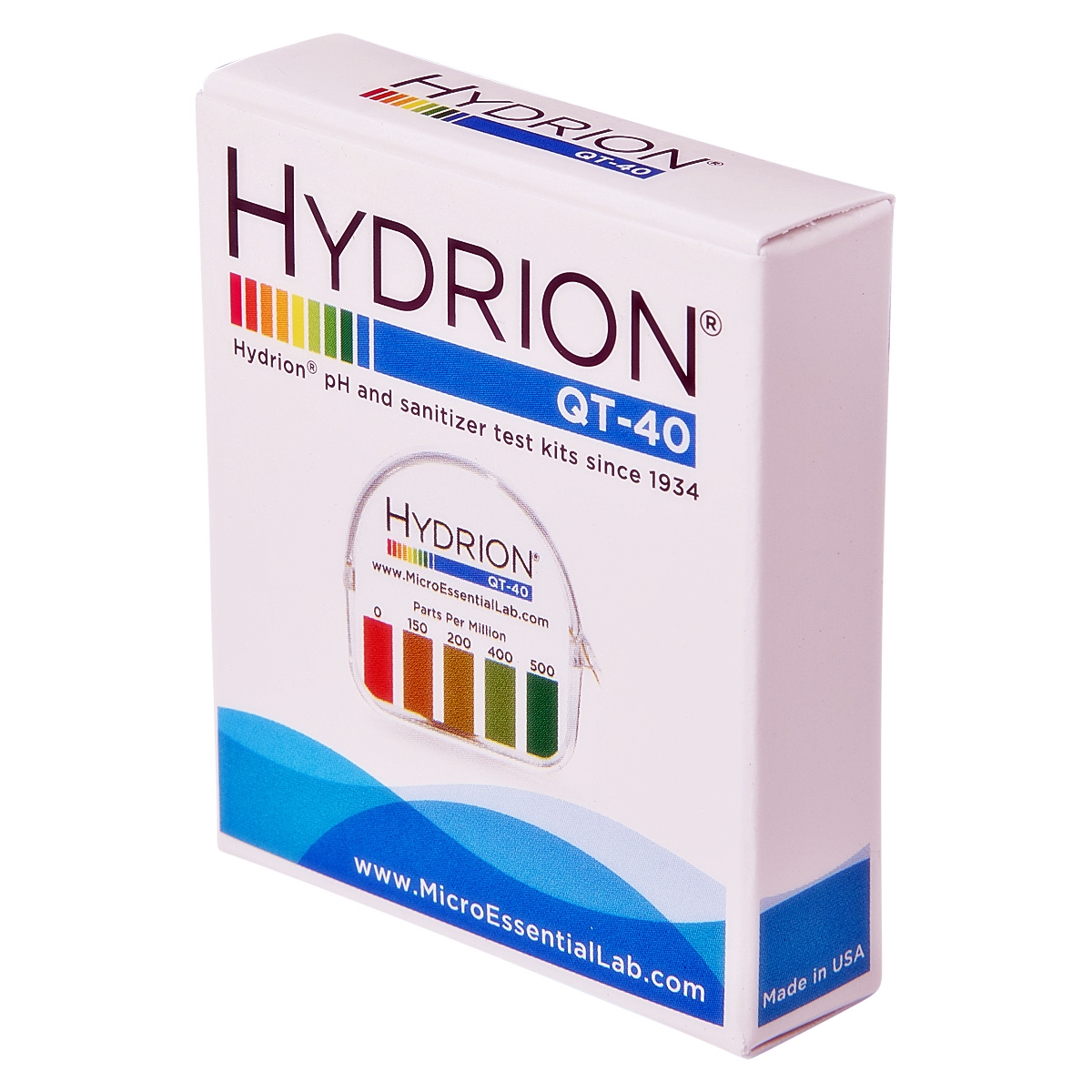 Quaternary Test Paper ช่วง 0 - 500ppm. รุ่น QT-40 (4.5 เมตร/ม้วน) - Hydrion (U.S.A.)
