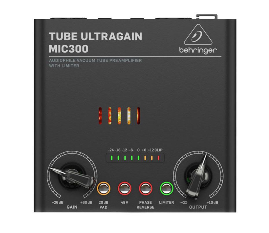 Behringer TUBE ULTRAGAIN MIC300 *ของแท้รับประกันศูนย์* ปรีแอมป์หลอดสำหรับไมค์และเครื่องดนตรี