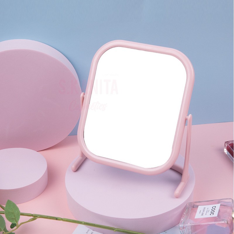 กระจกตั้งโต๊ะสไตล์มินิมอล ดีไซน์สุดเก๋(1ชิ้น) Minimalist style table mirror very chic design (1 piece)