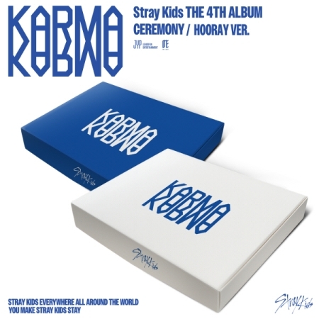 ( Pre-Order ) Stray Kids 4th Ragular Album [KARMA] Ceremony ver.,Hooray ver ( random ) * ไม่มี Poster พับในกล่อง * วางจำหน่าย 22 / 8 / 2025