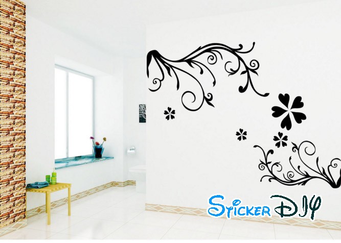 Transparent wall sticker สติ๊กเกอร์ติดผนัง กราฟฟิคสไตล์ A (กว้าง100cm.xสูง70cm.)