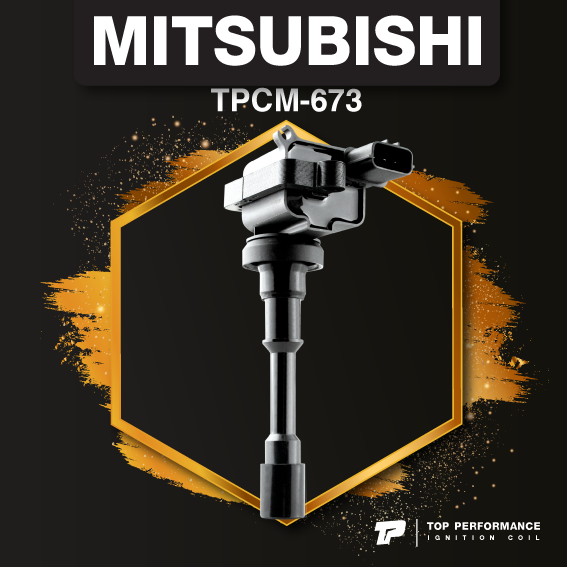 (ประกัน 3 เดือน) คอยล์จุดระเบิด MITSUBISHI LANCER CEDIA 1.6 / 4G18 - TPCM-673 - TOP PERFORMANCE JAPAN - คอยล์หัวเทียน มิตซูบิชิ แลเซอร์ ซีเดีย MD361710