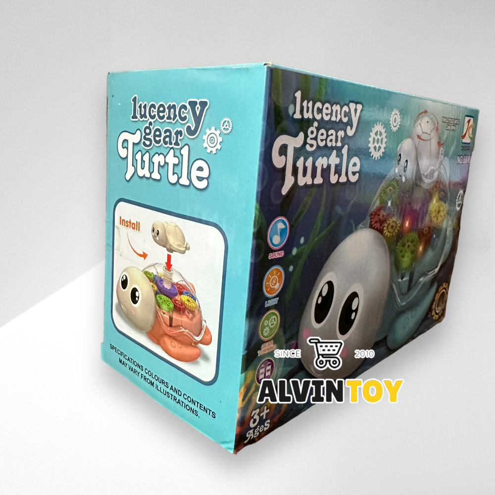 ของเล่น เต่า Lucency gear Turtle วิ่งได้ ชนถอย มีเสียง มีไฟ