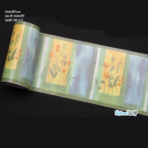 Border Wallpaper sticker วอลเปเปอร์แต่งขอบแบบกาวในตัว WB125 (กว้าง10cm.xยาว10m.)
