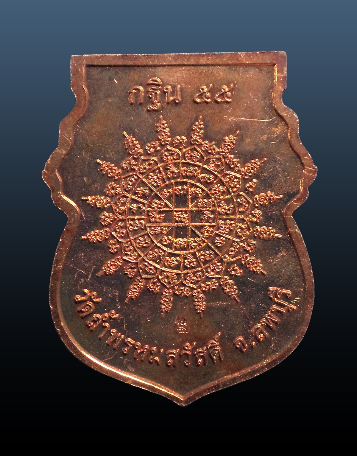 เหรียญเสมาซุ้มมังกร กฐิน 55 หลวงปู่สรวง วัดถ้ำพรหมสวัสดิ์ ลพบุรี