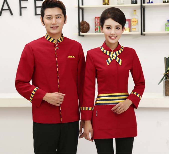 ชุดฟอร์มพนักงาน เสื้อพนักงานเสริฟ ชุดพนักงานร้านอาหาร ร้านกาแฟ รีสอร์ท