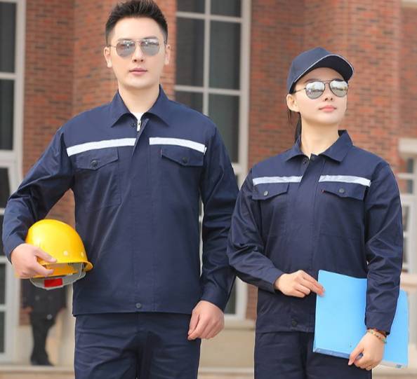 ชุดช่าง ยูนิฟอร์มช่าง ชุดช่างกลโรงงาน ช่างไฟฟ้า สีกรม สีฟ้า สีแดง สีเทา สีส้ม