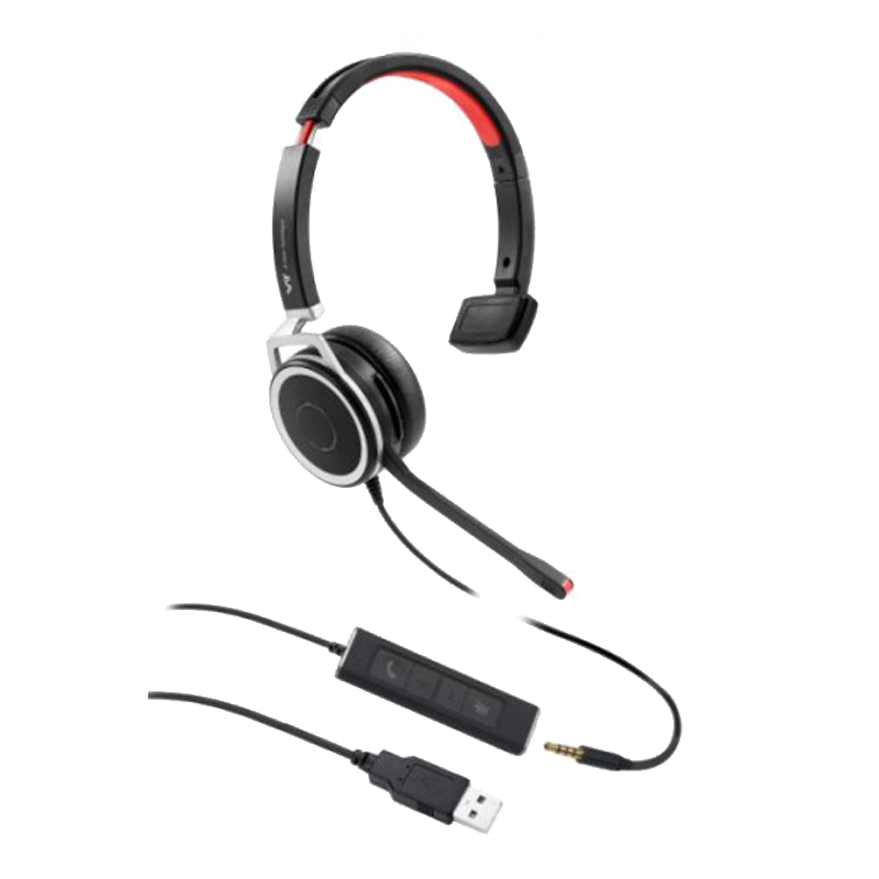 Premium Headset VT X208 MONO Jack 3.5 mm plus USB ชุดหูฟังมีไมค์แบบหูเดียว เชื่อมต่อได้ทั้ง USB และ Jack 3.5 mm