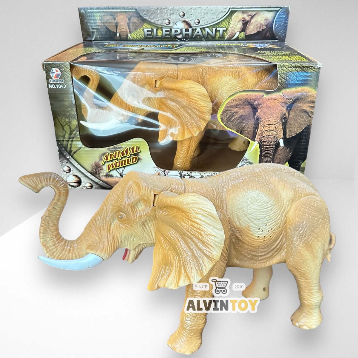 Elephant โมเดลช้าง ของเล่นช้าง เดินได้ มีเสียง มีไฟ