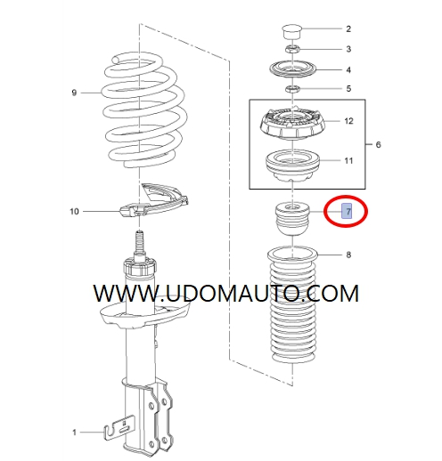 ยางกันกระแทกโช๊คอัพหน้า CHEVROLET CRUZE ( 1 คู่ = 2 ตัว ) /GMแท้