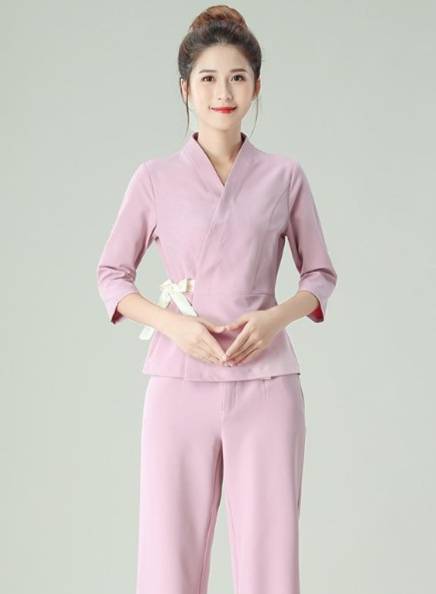 ชุดพนักงานร้านนวดสปา เสริมสวย คลินิกความงาม