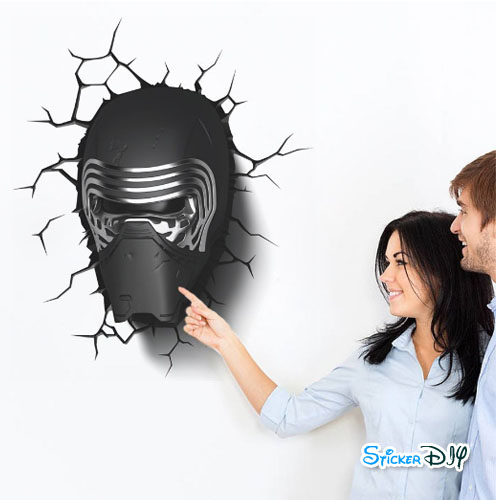 Transparent wall sticker สติ๊กเกอร์ติดผนัง 3D Star Wars (กว้าง50cm.xสูง60cm.)