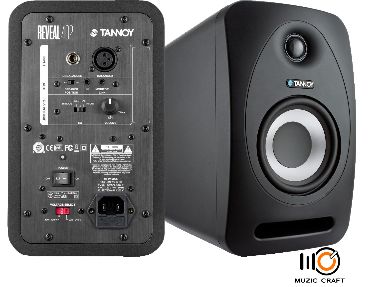 Tannoy Reveal 402 (คู่ /Pair) ลำโพงแอคทีฟสตูดิโอมอนิเตอร์ 4นิ้ว, 50วัตต์ x2, รับประกัน 1 ปีเต็ม