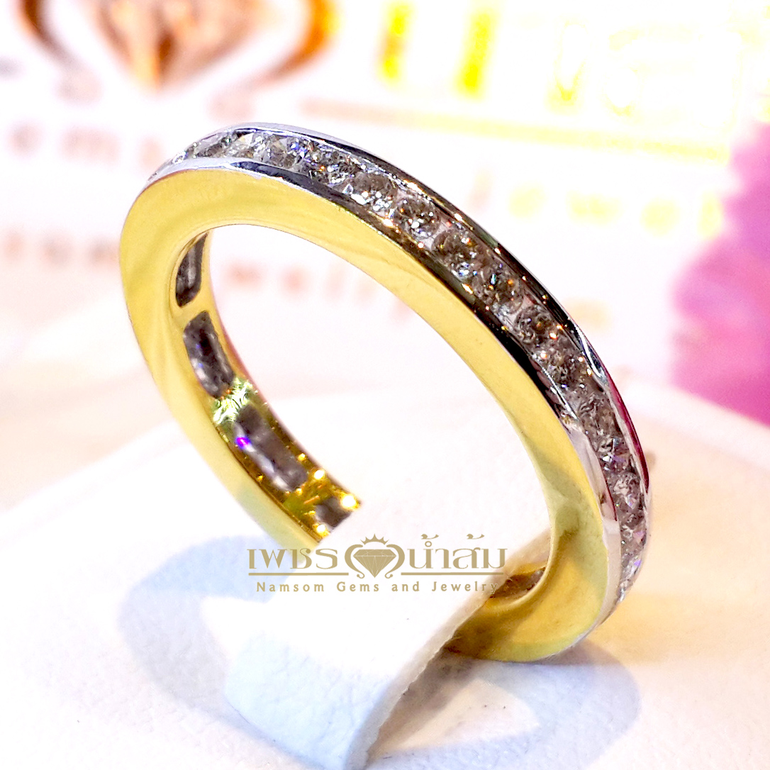แหวนเพชรแท้ เพชรน้ำงามรอบตัวแหวน Infinity Love รักไม่มีสิ้นสุด เพชรแท้ 30 - 0.60ct