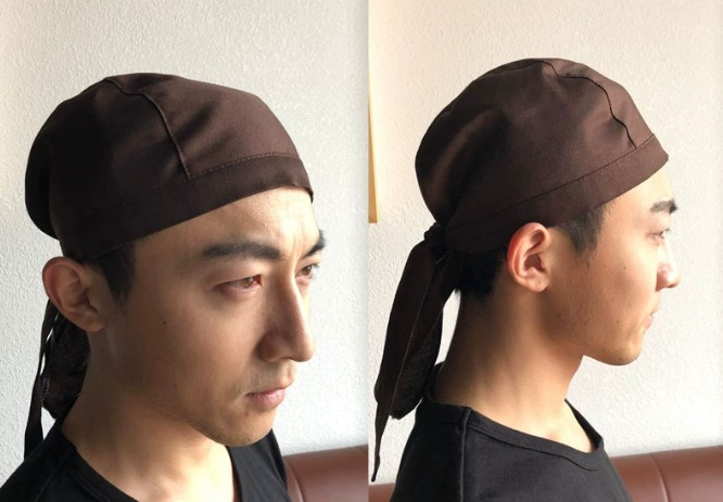 หมวกเชฟอาหารญี่ปุ่น หมวกพนักงานเสิร์ฟ หมวกร้านอาหาร หมวกครัว ราเมน ซูชิ หมวกผ้าโพกหัว