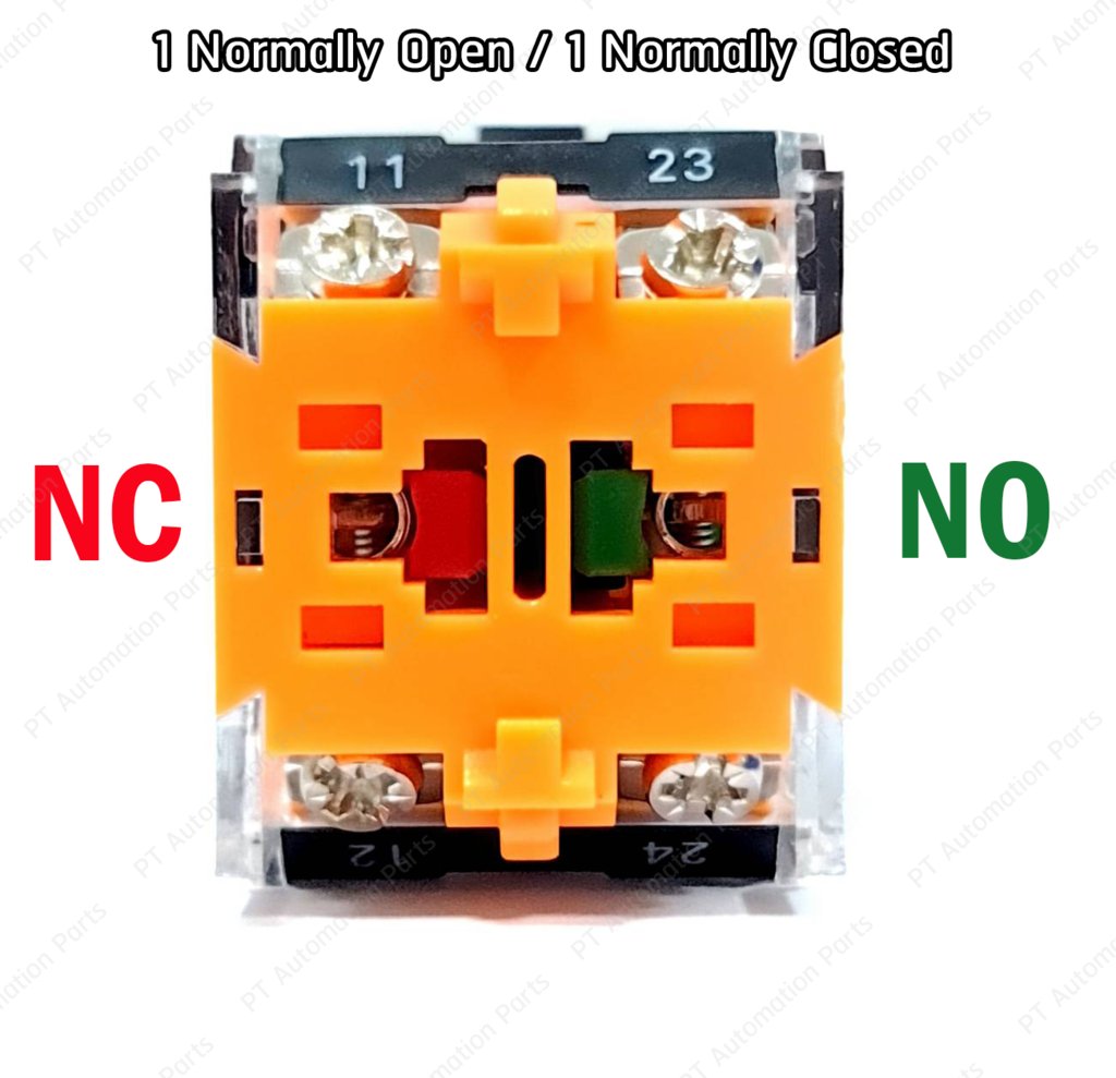 Double Push Button Switch LA38-11D/RG Self Reset Green/Red Start Stop ø22mm 10A 440V 1NO/1NC สวิตช์ปุ่มกด กดติดปล่อยดับ 2ปุ่มในตัวเดียว สีเขียว สีแดง มีไฟแสดงสถานะ LED