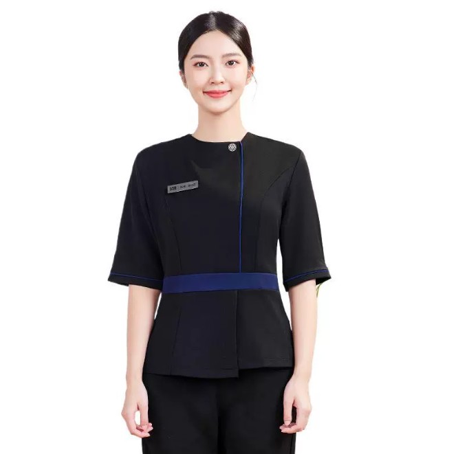 ชุดสปาเพื่อสุขภาพ ชุดนวดสปา ชุดพนักงานศูนย์ความงามทางการแพทย์ การแช่เท้า ร้านเสริมสวย (แยกขายเสื้อ)