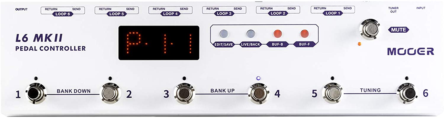 Mooer Pedal Controller L6 MKII *ของแท้รับประกันศูนย์* ลูปสวิทช์ 6 ลูป, ตั้งโปรแกรมได้, Tuner, Buffer ฯลฯ