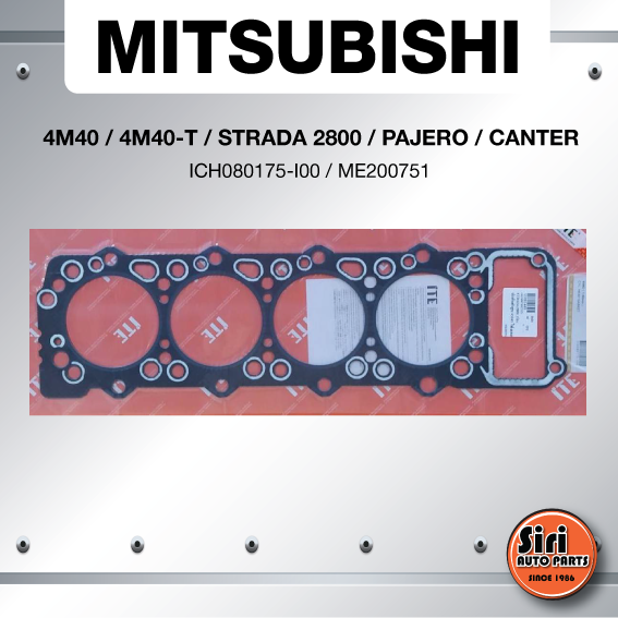 (ประกัน 1 เดือน) ประเก็นฝาสูบ MITSUBISHI 4M40/4M40-T/ STRADA 2800/PAJERO/CANTER มิตซูบิชิ สตราด้า/ปาเจโร่/แคนเตอร์ ICH080175-I00/ME200751 (แบบไฟเบอร์) ยี่ห้อ ITE