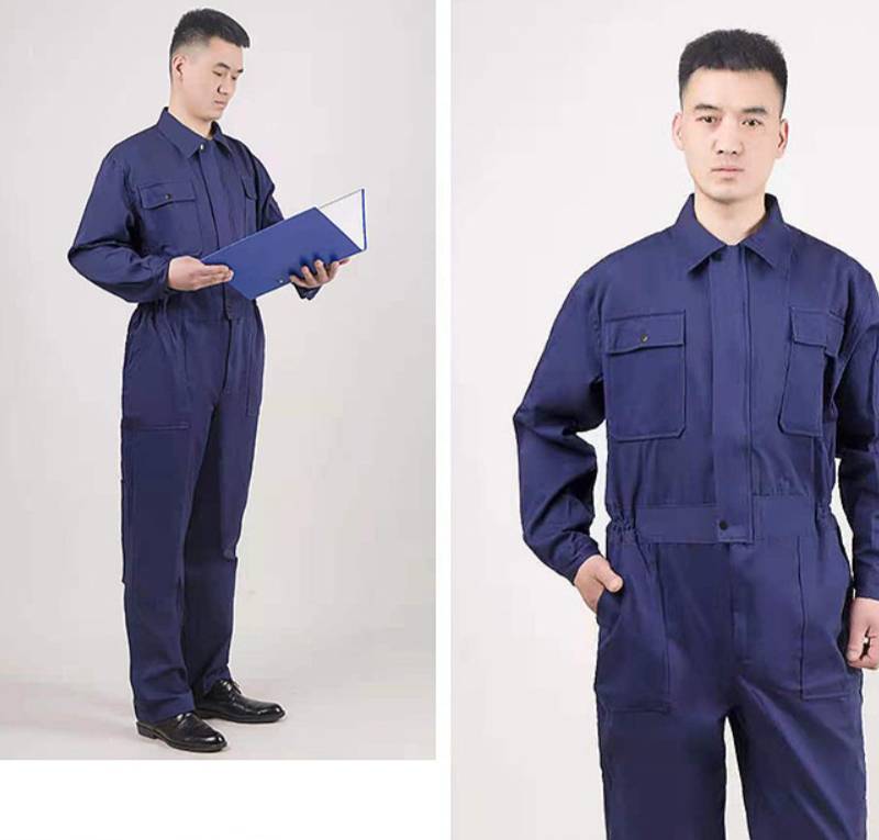 ชุดหมีช่าง สีกรมท่า สีส้ม ผ้าฝ้าย 100% ป้องกันไฟฟ้าสถิต