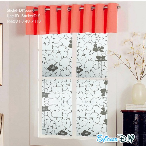 ฟิล์ม PVC สูญญากาศติดกระจก FLOWER VI (หน้ากว้าง90cm.) ลดเหลือเมตรละ 139 บาท