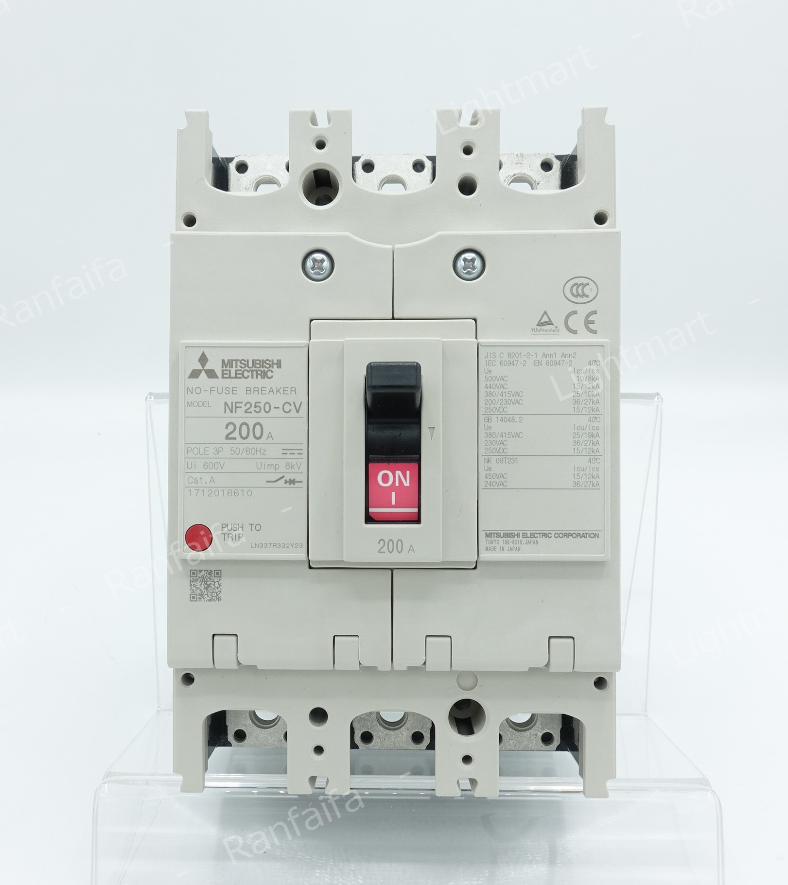 เบรกเกอร์ 3P-250CV-200A (25kA) Mitsubishi
