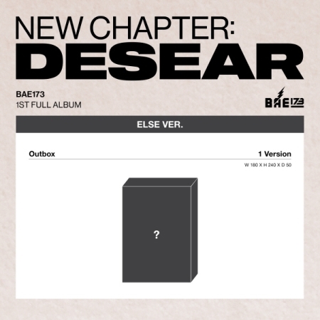 ( Pre-Order ) BAE173 1st Regular Album NEW CHAPTER : DESEAR ( Desear ver ) * มี Poster พับในกล่อง * วางจำหน่าย 24 / 10 / 2025
