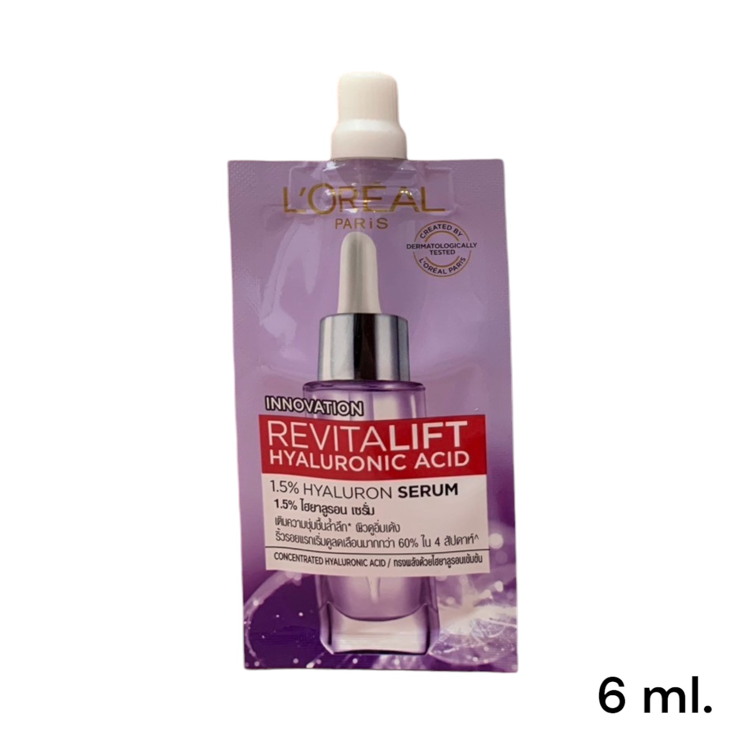 L'OREAL PARIS ลอรีอัล ปารีส รีไวทัลลิฟท์ ไฮยารูลอนิค แอซิด 1.5% เซรั่ม (6 มล) Revital Lift Hyaluronic Acid Serum (6 ML)