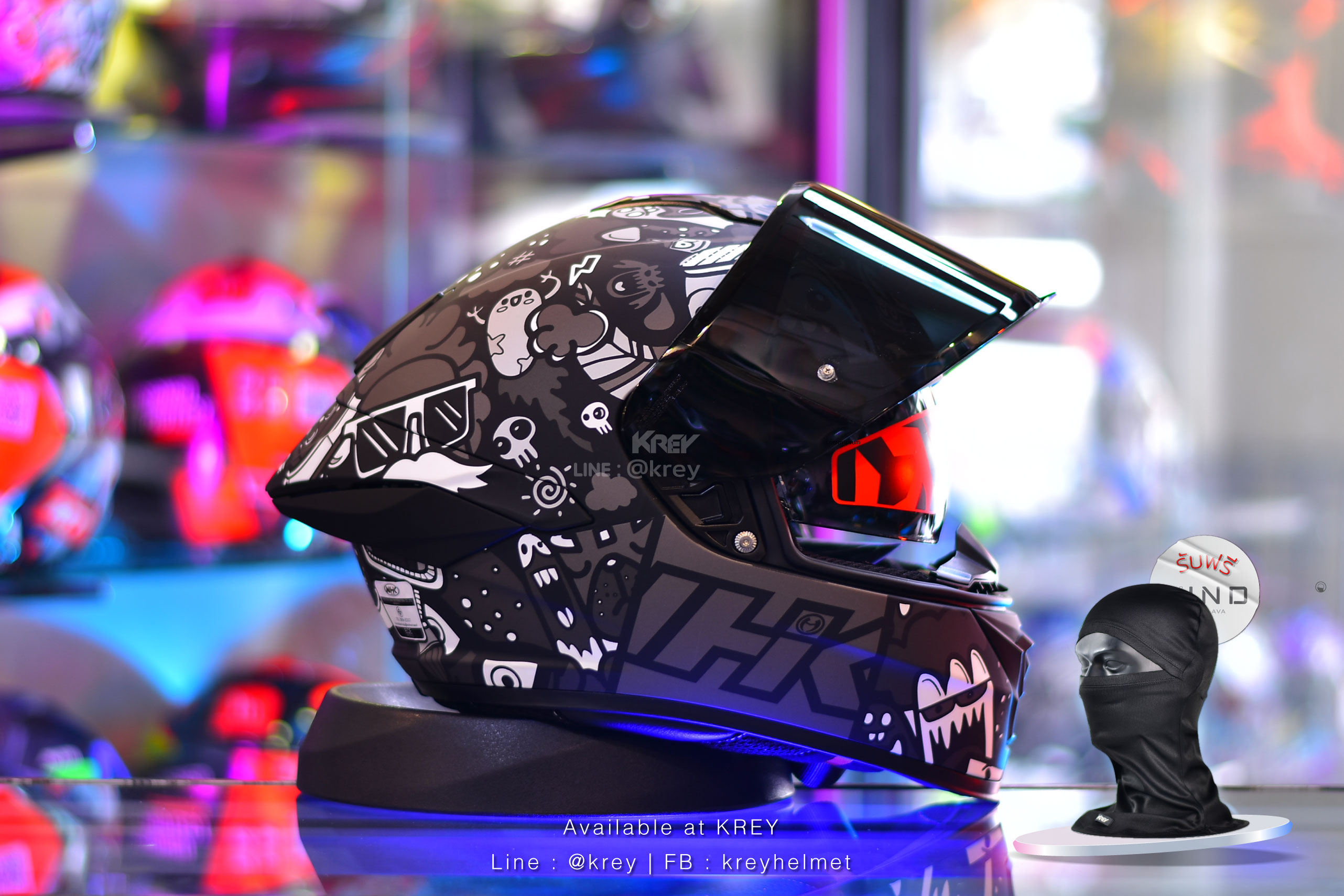 NHK model K5R DOODLES BLACK DOFF MATT