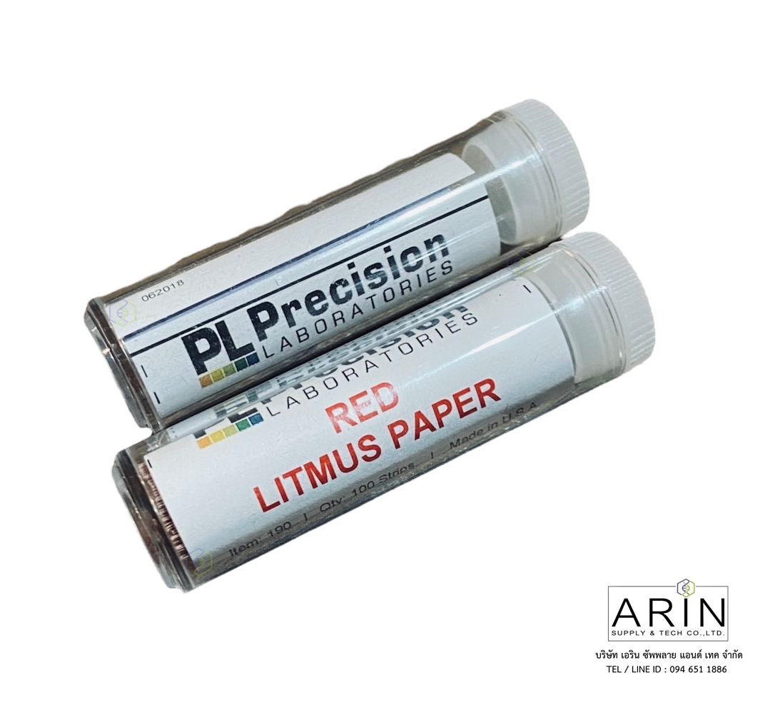 กระดาษลิตมัส (Litmus) แดง ,100strip - PL Precision U.S.A.