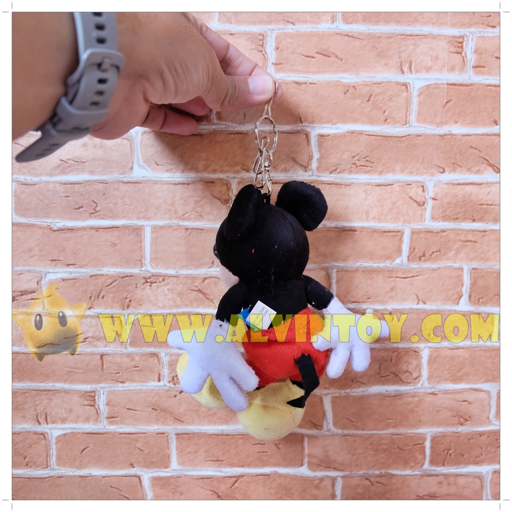 พวงกุญแจ ตุ๊กตา มิกกี้เมาส์ 19 ซม. กว้าง 12 ซม.