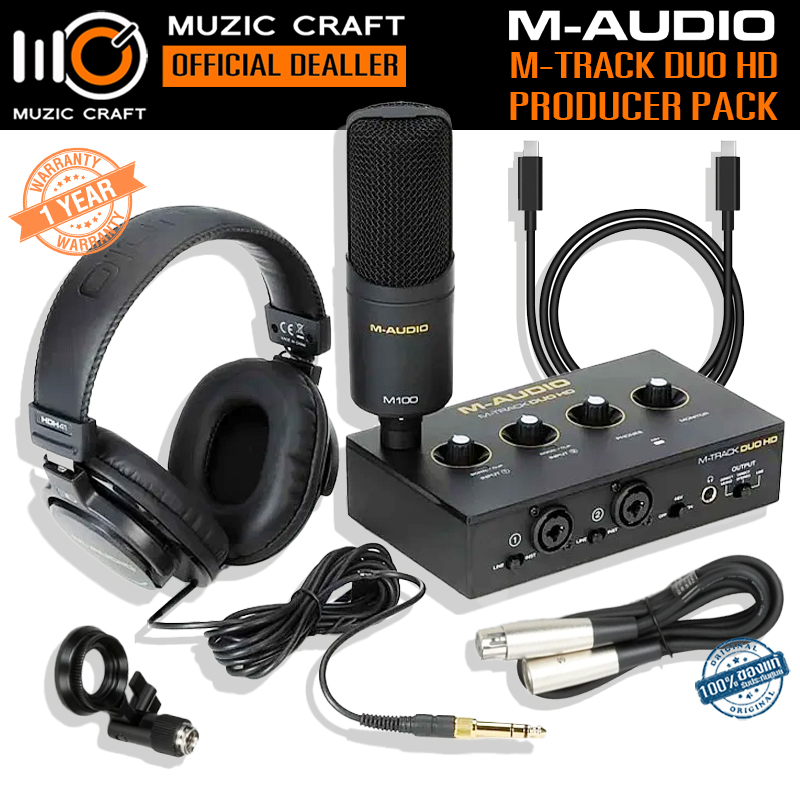 M-Audio M-Track Duo HD Producer Pack *ของแท้รับประกัน 1ปี* USB-C Audio Interface , ออดิโออินเตอร์เฟส